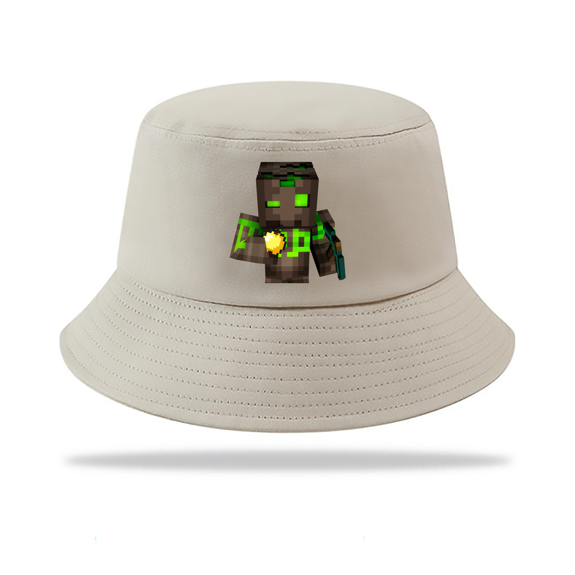 （画像用） マインクラフト ブロックの世界 Minecraft MC Block world アウトドア日除けバケットハット